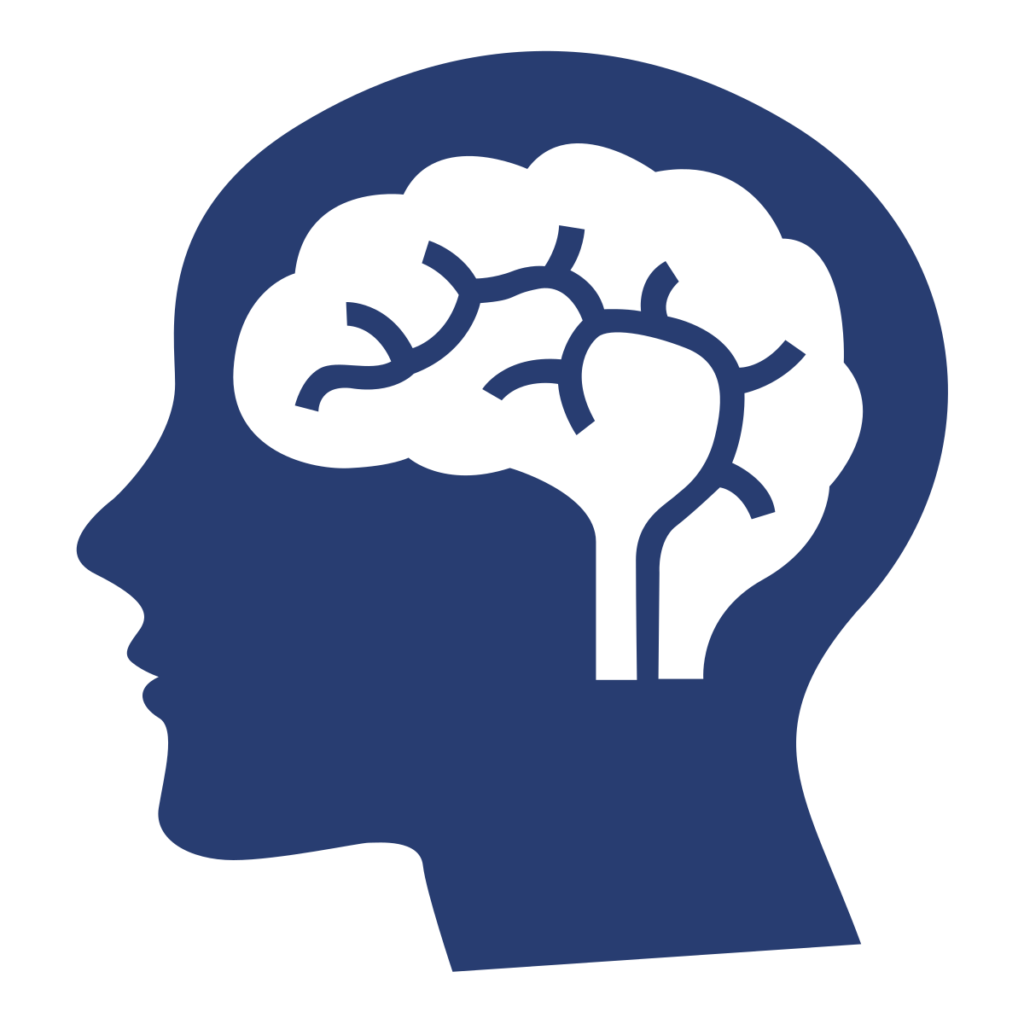 Icone d'une tête avec son cerveau