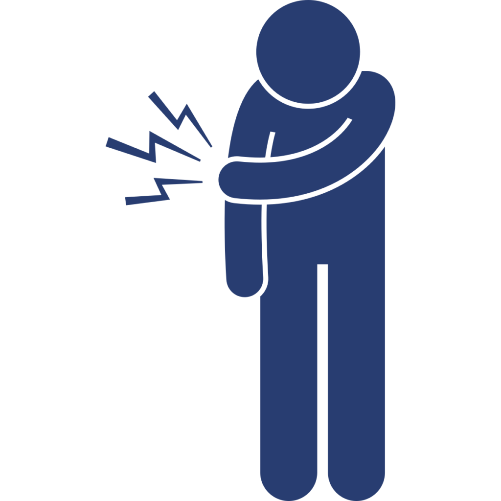 Icone d'un homme avec de la fibromyalgie
